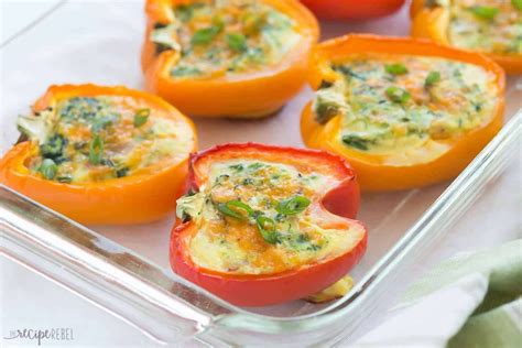 Breakfast Stuffed Peppers Oven Or Slow Cooker Video