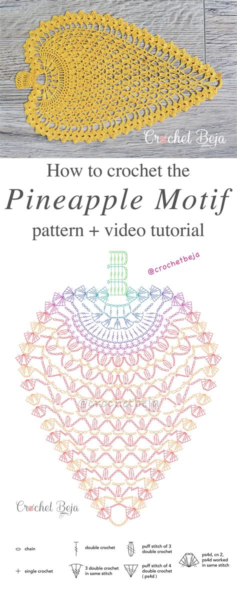 Pineapple Ornament Crochet Doily Diagram Crochet Flower Patterns