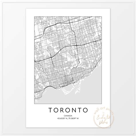 Toronto Map Print - Wall Art