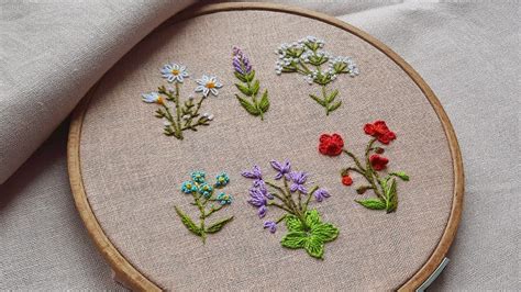 6 Amazing Ideas Petite Wildflowers Hand Embroidery Easy Flowers