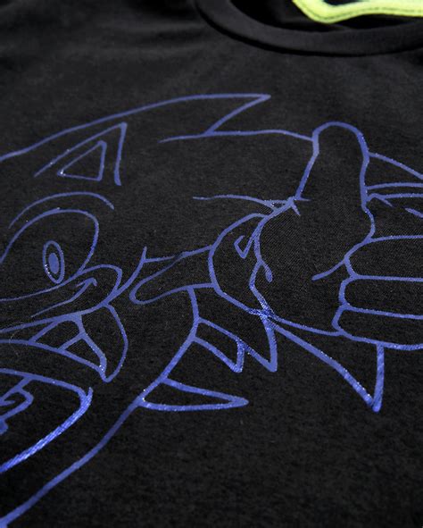 Camiseta Infantil Sonic O Ouri O Preta Sega Fanlab Oficial