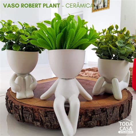 KIT 3 Unidades Vaso Robert Plant Cerâmica Vaso Bob Vaso Decorativo