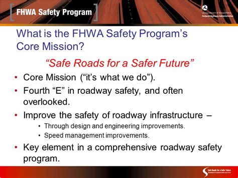 Working Together To Save Lives An Introduction To The Fhwa Safety