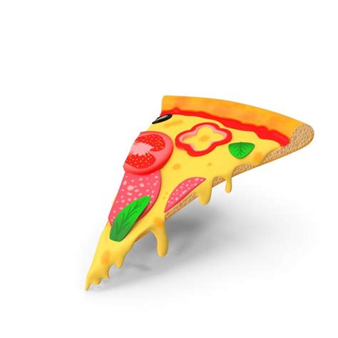 Cartoon Slice of Pepperoni Pizza, 3D - Envato Elements