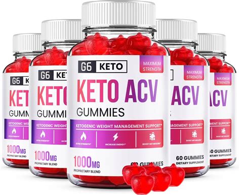 5 Pack G6 Keto Acv Gummies Keto G6 Acv Apple Cider