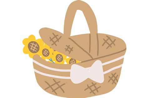 Basket Png File Cute Clip Art Graphic By Wangtemplates Creative Fabrica