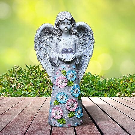 Amazon Aimesino Garden Angel Outdoor Statue Sculpture Solar