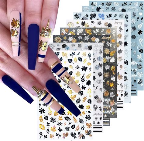 Amazon Flower Nail Art Stickers Decal Water Transfer Foils For