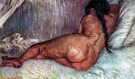 Nude Woman Reclining Seen From The Back By Vincent Van Gogh 1887