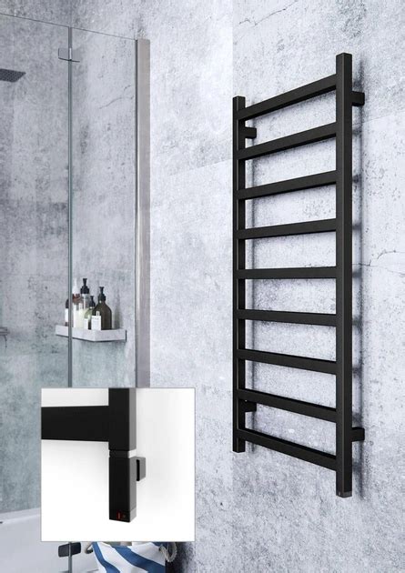Полотенцесушитель электрический Terma SIMPLE 1080x500 Black mat, тен ...
