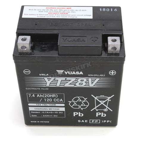 Yuasa YTZ Factory Activated AGM Maintenance Free Battery YUAM728ZV