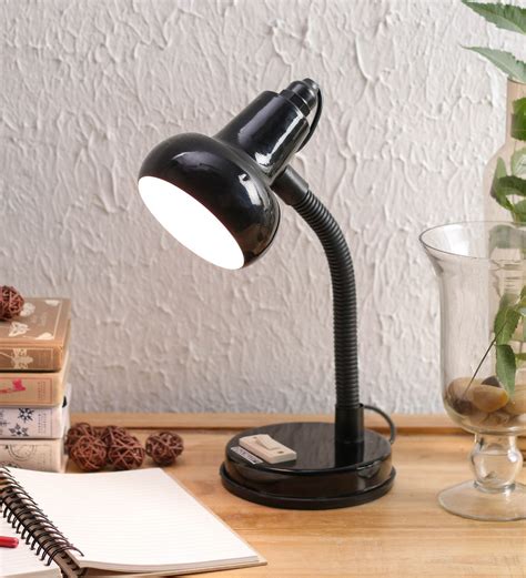 Buy Black Metal Shade Study Lamp With Metal Base By Tu Casa At Off