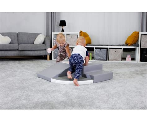 Soft Play Foam Speelblokken Set Delig Grijs Wit Alprovi