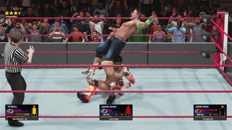 Wwe 2k19 Triple Threat John Cena Vs Pitbull Vs Jaheim Smith