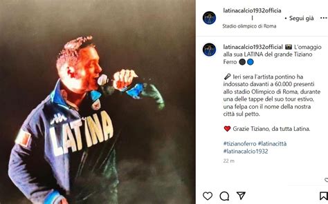 Tiziano Ferro Nerazzurro All Olimpico L Omaggio Per La Sua Latina