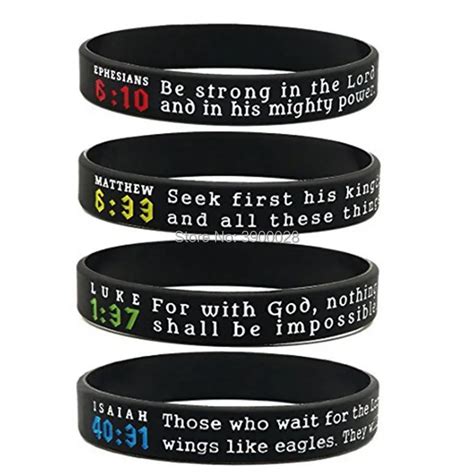 Pc Bible Verse Ephesians Matthew Luke Isaiah Silicone Wristband