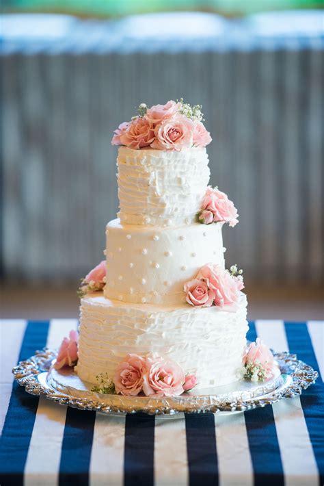 Textured White Buttercream Wedding Cake