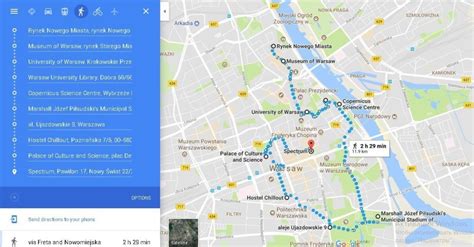 Mapa Planu Zwiedzania Warszawy W Dzie Map Map Screenshot