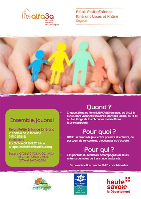 Relais Petite Enfance Itin Rant Communaut De Communes Usses Et Rh Ne