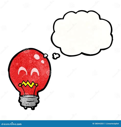 Red Light Bulb With Thought Bubble Stock Photos Image 38044283