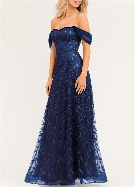 Robe Maxi Bleu Marine À Sequins En 2023 Robes Longues Ete Robe De