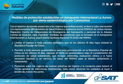 Sat Guatemala On Twitter La Satgt Comparte Medidas De Protecci N