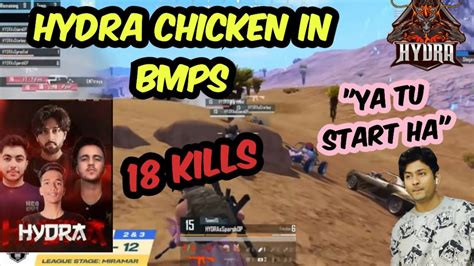 HYDRA 18 KILLS CHICKEN IN BMPS FINAL MATCH BGMI YouTube