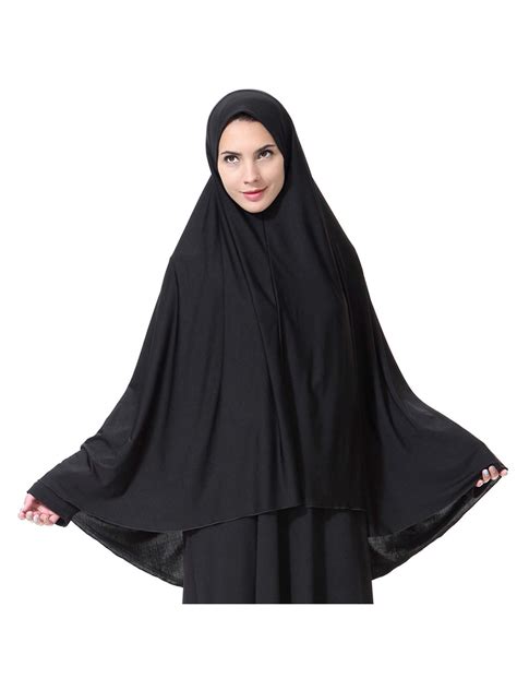 Muslim Women Hijab Overhead Prayer Dress Niqab Scarf Islamic Jilbab