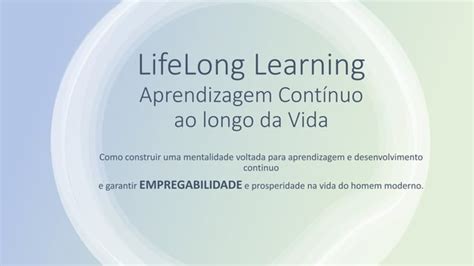 Lifelong Learning Ppt