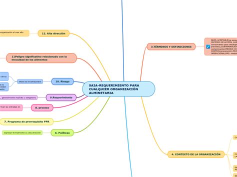 Saia Requerimiento Para Cualquier Organiza Mind Map