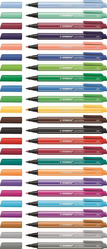 Набор капиллярных ручек STABILO pointMax 24 цвета - купить набор ручек ...