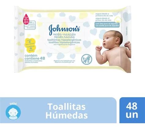 Toallitas Húmedas Johnson s Bebe Recién Nacido Sin Fragancia x 48