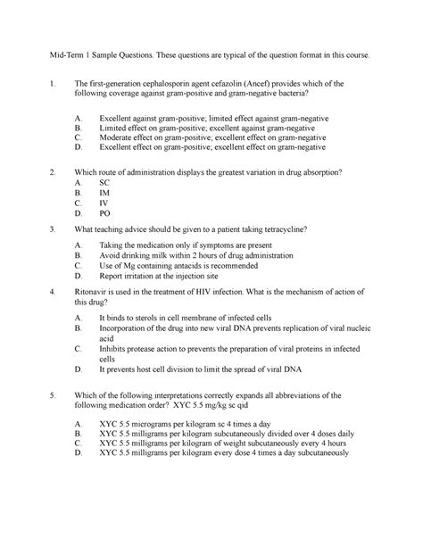 HLSC 220 Sample Questions Mid Term 1 Sample Questions These