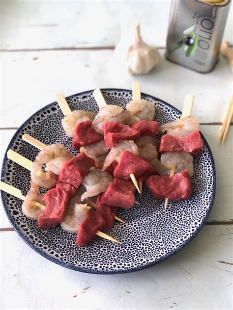 Surf En Turf Spiesjes Voor Op De Bbq My Happy Kitchen Lifestyle