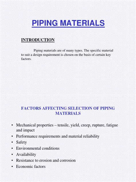 Piping Materials | Alloy | Steel | Free 30-day Trial | Scribd