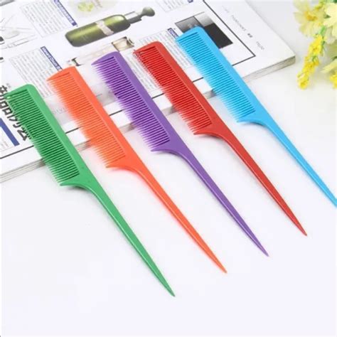 5pc Random Colour Sikat Tajam Sharp Comb Long Comb Sikat Panjang Comb Sikat Beauty Tool Rambut