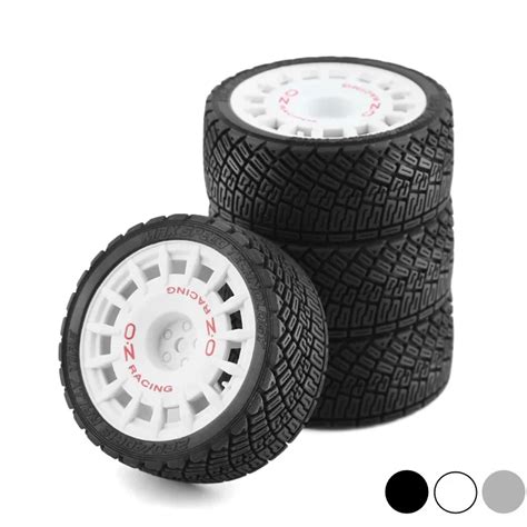 4pcs 67mm Plastic Wheel Rim Rubber Tire Universal For All 1 10 RC Rally