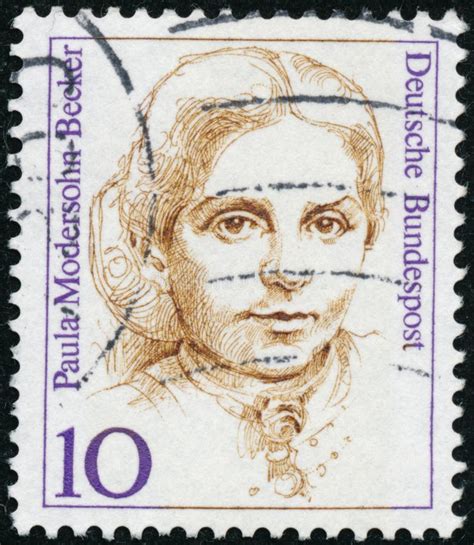 Vintage Stamp Printed In Germany Circa Shows Paula Modersohn