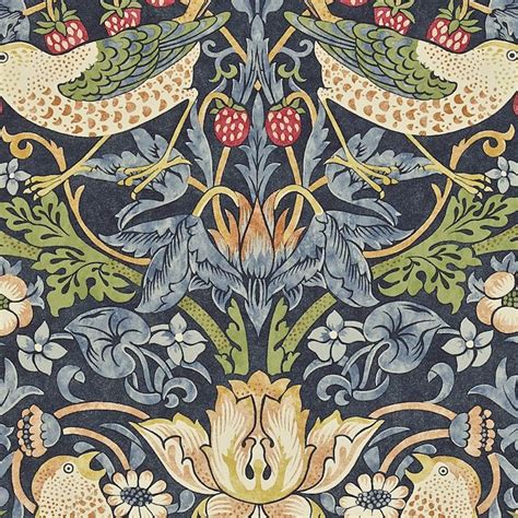 Bird Design Designer Wallpaper | Strawberry Thief | William Morris