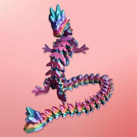 Gemstone Dragon, 15-26 Inches, Articulated 3D Print, Made to Order - Etsy