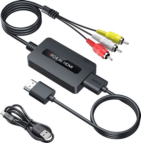 SUNNATCH RCA auf HDMI Konverter Kabel mit HDMI und RCA Kabel Männlich