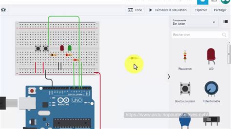 Arduino 2 Diodes Led Et Deux Bouton Poussoirs YouTube