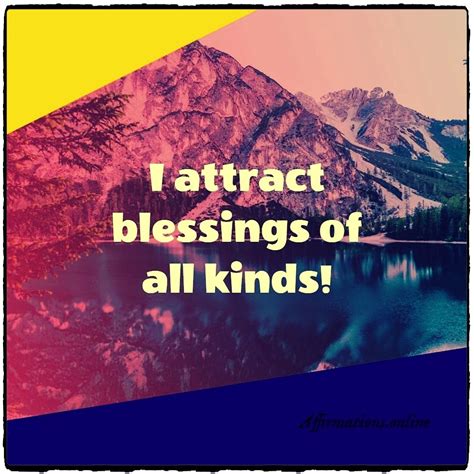 Affirmations to help you attract blessings | Manifestation affirmations ...