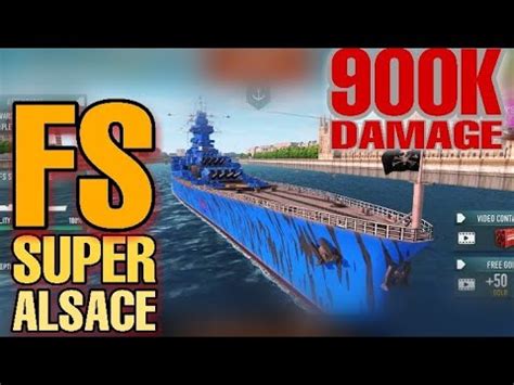 BATTLE OF WARSHIPS FS SUPER ALSACE GAMEPLAY YouTube