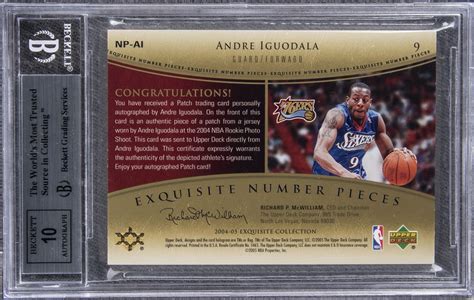 Lot Detail 2004 05 Ud Exquisite Collection Number Pieces Autographs