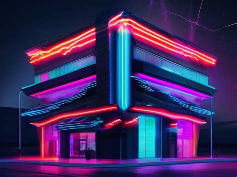 Premium Photo | Smart Neon Building