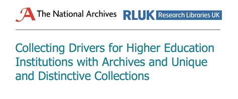 Collecting drivers for higher education institutions with archives and