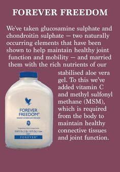 Forever Freedom Combines Aloe Vera Gel With Glucosomine Chondrotin And