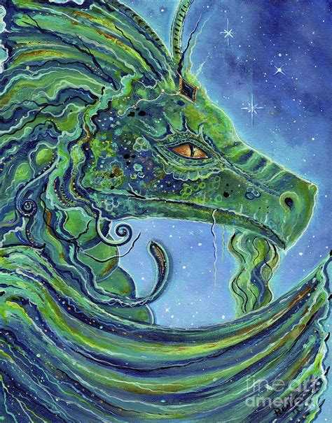 Draco Dragon Painting by Renee Lavoie