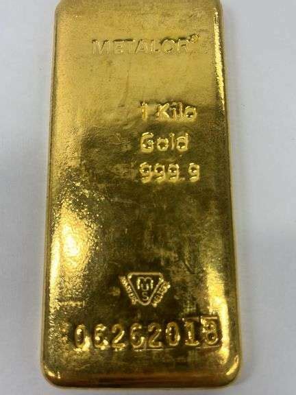 Metalor 1 Kilo Gold Bar Purity 999.9 - Sierra Auction Management Inc